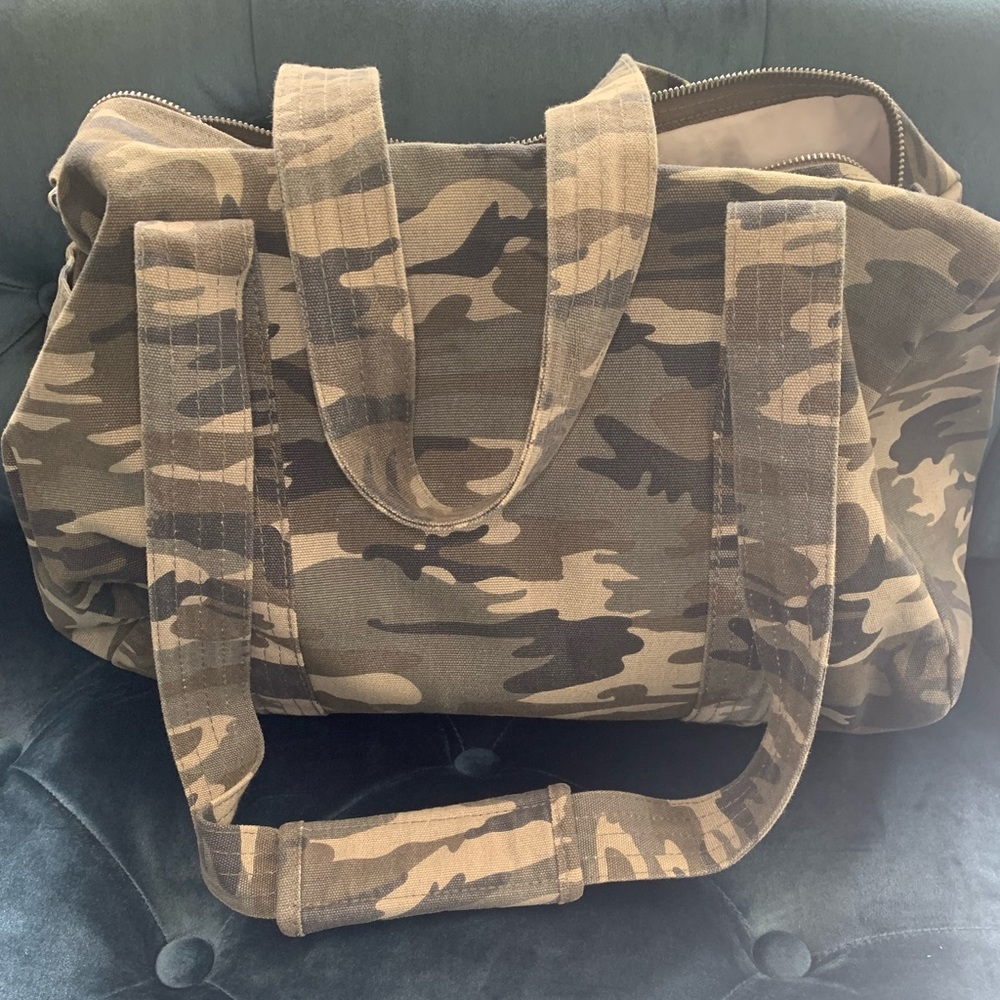 Quilted Koala Small Green Camo Duffel bag